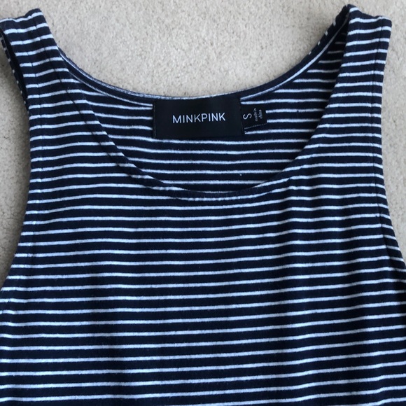 MINKPINK navy and white striped dress - Picture 2 of 3